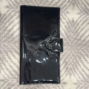 Black Wallet with Gold Accent